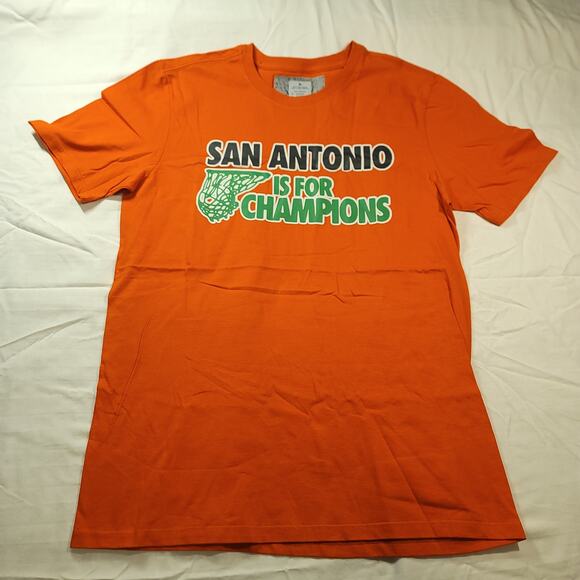 San Antonio Is For The Champions Anvil Basketball T Shirt Mens Size M Orange - Picture 2 of 9